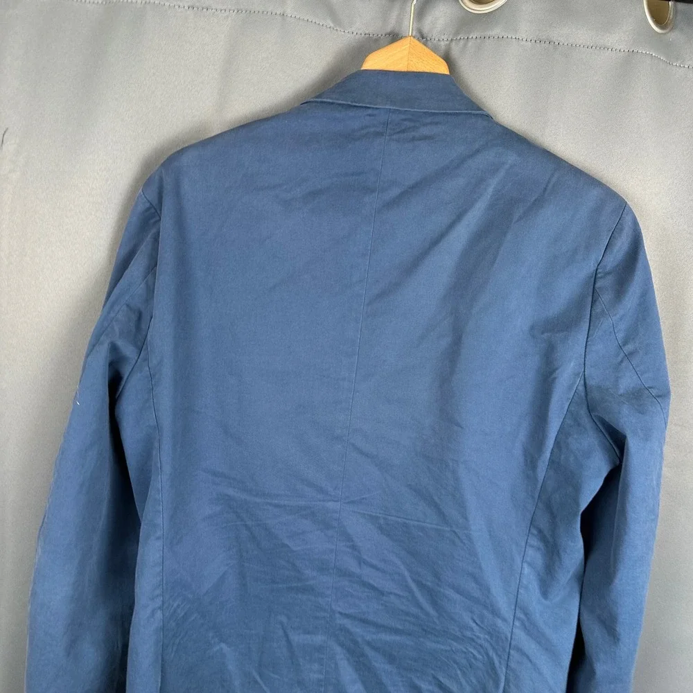 Ben Sherman Fluke Mens Blue Cotton Blend 2 Button Blazer Sport Coat Jacket L42